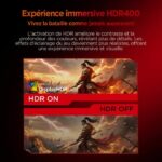 Monitor per PC da gaming - HKC - 24" - FHD - 240Hz - Pannello IPS veloce - 1ms - G24H3D - immagine 5