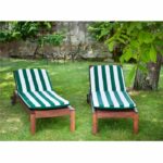GIARDINO PRIVATO Cuscino per lettino prendisole CANCALE Verde 184x59x5,5cm - immagine 2
