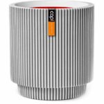 Vaso cilindrico - CAPI EUROPE - Groove NL - 36 x 38 cm - Avorio