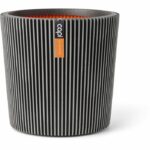Vaso conico - CAPI EUROPE - Groove NL - 36 x 34 cm - Antracite