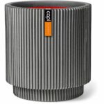 Vaso cilindrico - CAPI EUROPE - Groove NL - 36 x 38 cm - Antracite