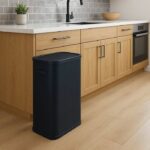 Pattumiera da cucina Portland da 60 litri  Apertura a pressione  Acciaio inox nero  KITCHEN MOVE - immagine 2