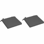 Set di 2 sedie - JARDIN PRIVE - Monte Carlo - Rivestimenti sfoderabili - Ardesia - 79 x 59 x 39 cm