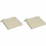 Set di 2 sedute per sedie - JARDIN PRIVE - Monte Carlo - Rivestimenti sfoderabili - Avorio - 79 x 59 x 39 cm