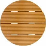 Supporto per vaso con ruote - NATURE - WPC H7.5 x Ø30 cm - 4 ruote - Legno - immagine 2