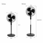 Ventilatore a piede OCEANIC - 45 W - Ø 44 cm - 3 velocità - Oscillante - Inclinabile - Nero - immagine 3