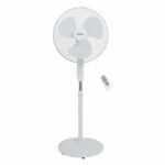 Ventilatore a piede OCEANIC - 45 W - Ø 44 cm - 3 velocità - Oscillante - Inclinabile - Bianco