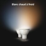 Confezione da 2 lampadine LED - PHILIPS HUE - faretto GU10 - da bianco caldo a bianco freddo - immagine 5