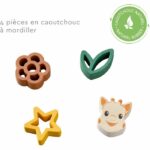 Puzzle educativo per la prima infanzia - Sophie la giraffa - Il mio primo puzzle - 8 pezzi - Gomma naturale - immagine 4