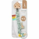 Clip per ciuccio - Sophie la giraffa - Giungla - Clip in tessuto - Materiali morbidi - Colori pastello