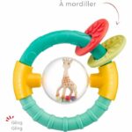 Sonaglio a sfera 2 in 1 - Sophie la giraffa - Anello da dentizione - Perline sonore - Forma sferica - immagine 2