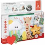 Libro per la prima infanzia - SOPHIE LA GIRAFFA - Libro pieghevole con cavalletto - 3 posizioni di gioco - Specchio - Attività sensoriali