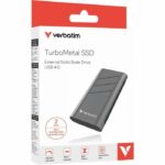 Disco SSD esterno - VERBATIM - TurboMetal - 2 TB - Grigio