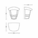 Applique da esterno - PHILIPS - Creek - Nera - IP44 - E27 - immagine 3