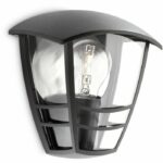 Applique da esterno - PHILIPS - Creek - Nera - IP44 - E27 - immagine 4