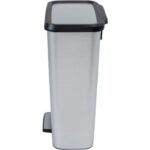 Cestino a pedale - CURVER - COMPATTA - 50 L - Grigio metallizzato - Polipropilene - immagine 3