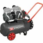 Compressore - Orizzontale - Facom - Motore a induzione a bassa rumorosità - 24 L - 2,5 HP - 10 bar - Silenzioso