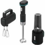 Set composto da frullatore a immersione, frullatore portatile e mixer senza fili - CECOTEC - BlendGo Pack - 6 velocità - Nero - immagine 2
