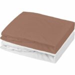 Set di 2 lenzuola con angoli elasticizzati - MON PTIT DODO - jersey di cotone 100% - 60 x 120 cm - Bianco e marrone
