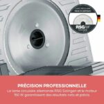 Affettatrice elettrica universale - SEVERIN - AS3917 - 150 W - Lama rimovibile in acciaio inox da 0 a 23 mm - Acciaio inox - immagine 4