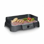 Barbecue elettrico da tavolo - SEVERIN - PG8593 - 2000 W - Superficie di cottura 38 x 22 cm - Griglia in acciaio inox - Termostato regolabile - Nero