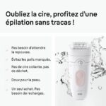 Epilatore elettrico - BRAUN - SE5-011 - 2 modalità - 40 min - Impermeabile - Bianco/Rosa - immagine 6