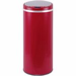Pattumiera automatica da 42 litri - Acciaio inox con bordo - Finitura rosso opaco - KITCHEN MOVE