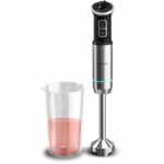 Frullatore a immersione - CECOTEC - Power Neutron - 1100 W - Design a 4 lame - Contenitore in vetro da 800 ml - Nero/Acciaio inossidabile