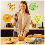 Frullatore a immersione - CECOTEC - Katana 15 Cream B - 1500 W - Design a 4 lame - Contenitore in vetro da 800 ml - Nero - immagine 5