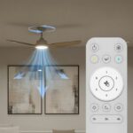 Ventilatore da soffitto - Philips - Olas - Pale fisse - Diametro 132 cm - Bianco/Legno - LED integrato + telecomando - immagine 4