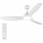 Ventilatore da soffitto Philips - Pale fisse - Luce bianca regolabile - Bianco/Bianco - Telecomando incluso
