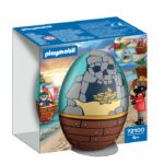 Playmobil 72100 Uovo 2 in 1: Isola dei Pirati, Pirati, 34 pezzi, Regalo di Pasqua, Età 4+