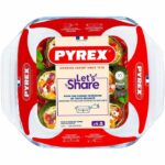 Teglia quadrata da forno - PYREX - Let's Share - 29 x 23 cm - Vetro