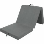 Chaise longue pieghevole multiposizione - SAMBA - Schiuma e tessuto - Grigio scuro - 190 x 70 x 9 cm