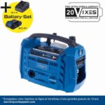 Compressore cordless Airforce 6 - pressione massima 10,3 bar - 6 accessori inclusi - SCHEPPACH 20V IXES - batteria da 2 Ah + caricabatterie da 2,4 A