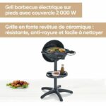 Barbecue elettrico con gambe - SEVERIN - PG8541 - 2000 W - Ampia superficie di cottura Ø 41 cm - Termostato regolabile - Nero opaco - immagine 2