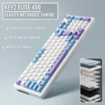 Tastiera meccanica con guarnizione in PBT - THE G-LAB - KEYZ Elite 400 WB - TripleMode - AZERTY - RGB - Windows e Mac - immagine 2