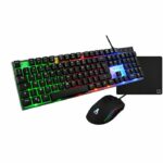 Pacchetto gaming 4 in 1 - THE G-LAB - COMBO NEON - Tastiera a membrana full size + Mouse 3600 DPI + Tappetino + Cuffie