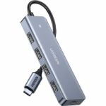 Hub USB - UGREEN - 4 porte USB 3.0 + USB-C - Grigio