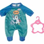 Tutina Baby Born - Blu - Fantasia orsetto - Con appendiabiti - Per bambole da 43 cm