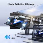 Hub USB - UGREEN - 5 in 1 - 3 porte USB 3.2, USB-C, HDMI 4K 30Hz - Nero - immagine 2