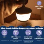 Luce notturna per bambini - BÉABA - Pixie Stick - Verde salvia - Rilevatore di pianto - Lunga durata della batteria - immagine 2