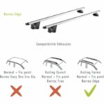 Set di 2 barre portatutto da tetto - GREEN VALLEY - EDGE 120cm - Alluminio - Binario chiuso - Portata massima 100 kg - Grigio - immagine 3