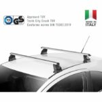 Set di 2 barre portatutto da tetto - GREEN VALLEY - Easy One n. 16 - Alluminio - Fissaggio a punto fisso - Fino a 75 kg - immagine 4