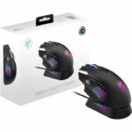Mouse da gioco wireless MSI VERSA PRO - Bluetooth/2,4 GHz/USB - Base di ricarica - Nero
