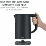 Bollitore elettrico da 1,7 l con temperatura regolabile - SEVERIN - WK3483 - 2200 W - Regolabile fino a 100 °C - Nero opaco - immagine 6