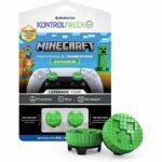Confezione da 2 levette analogiche ad alte prestazioni per Minecraft - STEELSERIES - KontrolFreek - Edizione Creeper - Per controller PS5|PS4 - Verdi