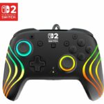 Controller di gioco cablato RGB - TURTLE BEACH - Afterglow Wave per Nintendo Switch 2 - Nero