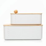 Portapane - BODUM - 11555-913 - Modello grande - Coperchio in bambù - Bianco - immagine 4