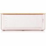 Portapane - BODUM - 11555-679S-80 - Modello grande - Coperchio in bambù - Rosa trasparente